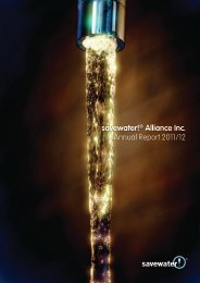 savewater!Â® Alliance Inc. Annual Report 2011/12 - Savewater.com.au