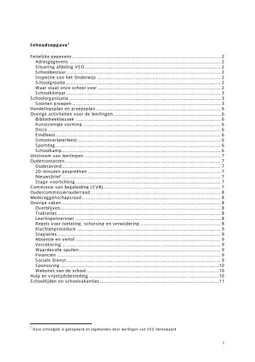 Inhoudsopgave1 Feitelijke gegevens - V.S.O. Herenwaard