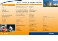 Schoolkalender De Beemden 2009 - 2010 - SSOE
