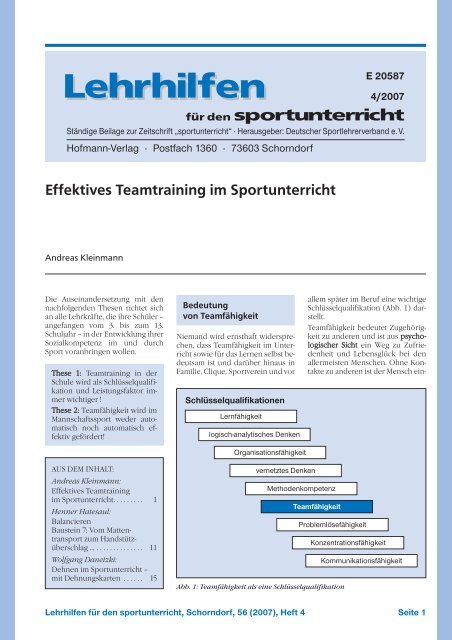 Lehrhilfen Lehrhilfen - Hofmann Verlag