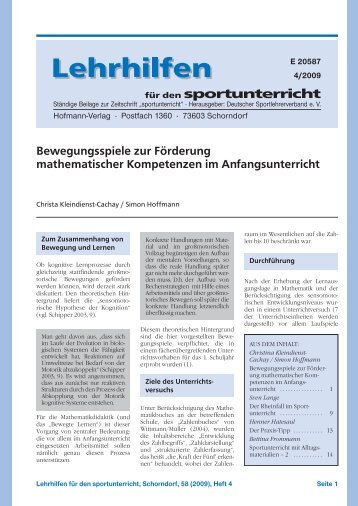 Fang- und Bewegungsspiele - Hofmann Verlag