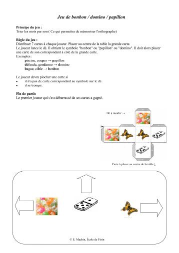 Jeu bonbon papillon domino - Les archives d'Eric