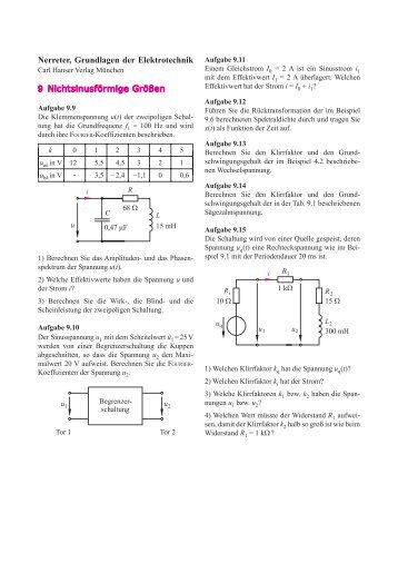 Nerreter, Grundlagen der Elektrotechnik 9 Nichtsinusförmige Größen