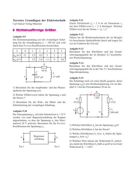 Nerreter, Grundlagen der Elektrotechnik 9 Nichtsinusförmige Größen