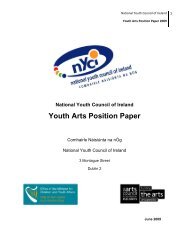 National Youth Council of Ireland Youth Arts Position Paper