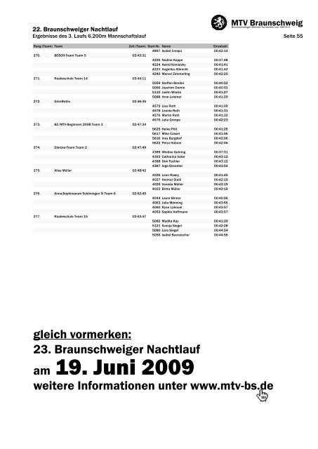 am 19. Juni 2009 - Braunschweiger Nachtlauf