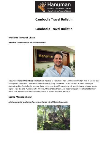 Cambodia Travel Bulletin Cambodia Travel Bulletin - Hanuman