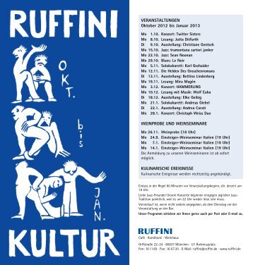 Kulturprogramm - Ruffini