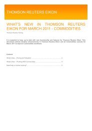 thomson reuters eikon what's new in thomson reuters eikon for ...