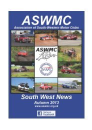 ASWMC Autumn Newsletter - Association of South Western Motor ...
