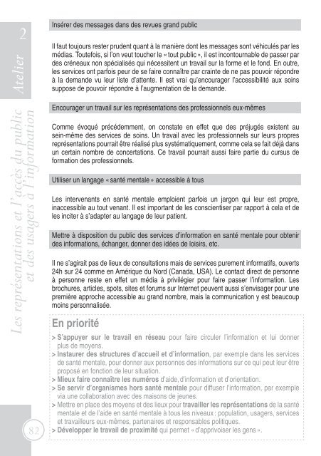 Ouvrir le Cahier 3 en pdf - Institut wallon pour la santÃ© mentale (IWSM)