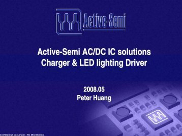 Active-Semi AC/DC IC solutions Charger & LED lighting Driver ...