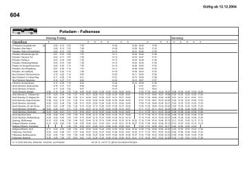 Aushangfahrplan f.r Linie 604