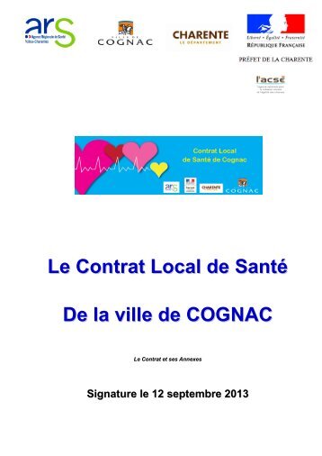 le Contrat Local de SantÃ© de Cognac - ARS Poitou-Charentes