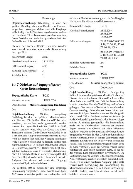 (Hrsg.) (2013): Die HÃ¶hlenfauna Luxemburgs - MusÃ©e national d ...