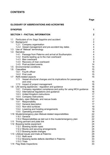 SECTION 4 - Marine Accident Investigation Branch