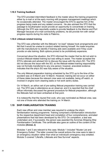 SECTION 4 - Marine Accident Investigation Branch