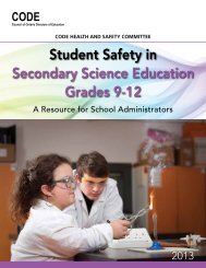 Student Safety in Secondary Science Education Grades 9-12 - CODE