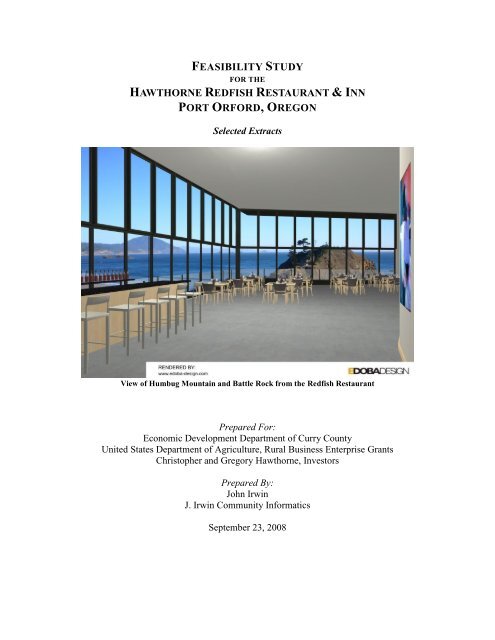 feasibility study hawthorne redfish restaurant & inn port ... - John Irwin