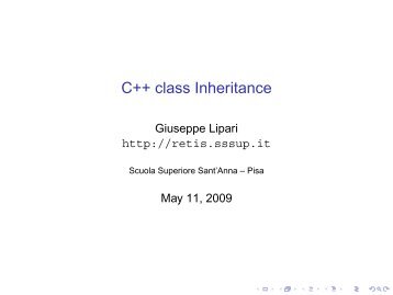 C++ class Inheritance - Scuola Superiore Sant'Anna