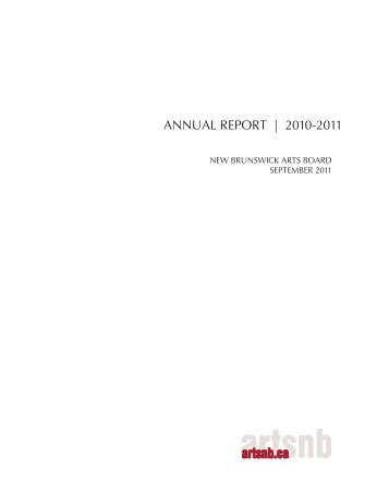 NBAB Annual Report 2010-2011 - artsnb