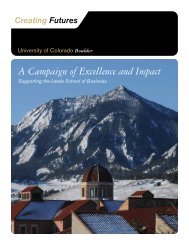 A Campaign of Excellence and Impact - University of Colorado ...