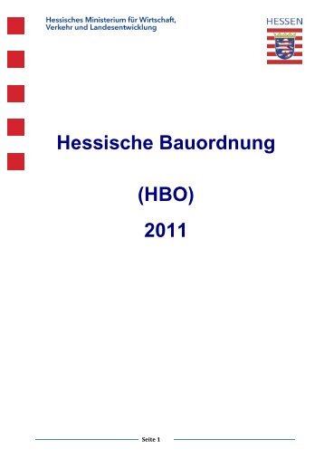 Hessische Bauordnung (HBO) 2011