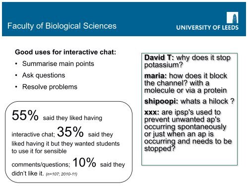 The session PowerPoint presentation - University of Leeds