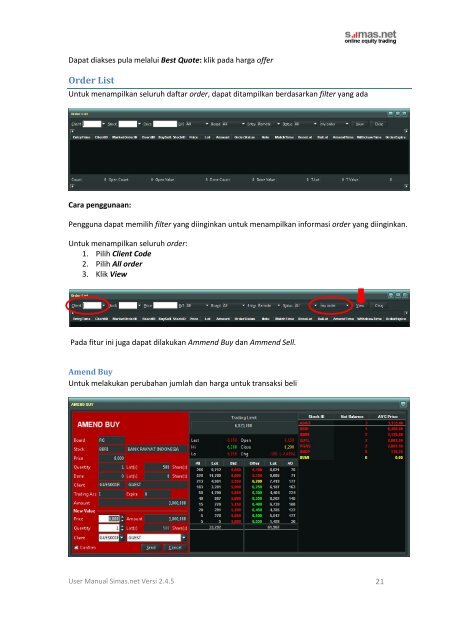 User Manual Simas.net - Sinarmas Sekuritas, PT.