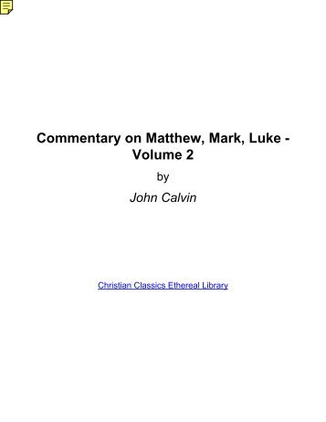 Commentary on Matthew, Mark, Luke - Volume 2.pdf - DotRose.com