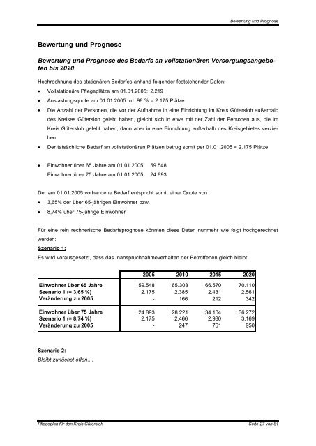 KREIS GÃTERSLOH Vorlage Arbeit und Soziales ... - PfIO