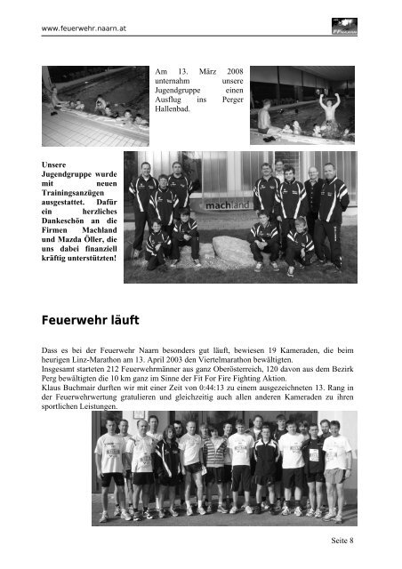 Feuerwehrball 2008 - Freiwillige Feuerwehr Naarn