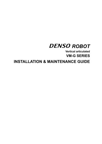 vm-g series installation & maintenance guide - DENSO Robotics