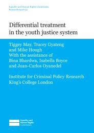 Differential treatment in the youth justice system - Equality and ...
