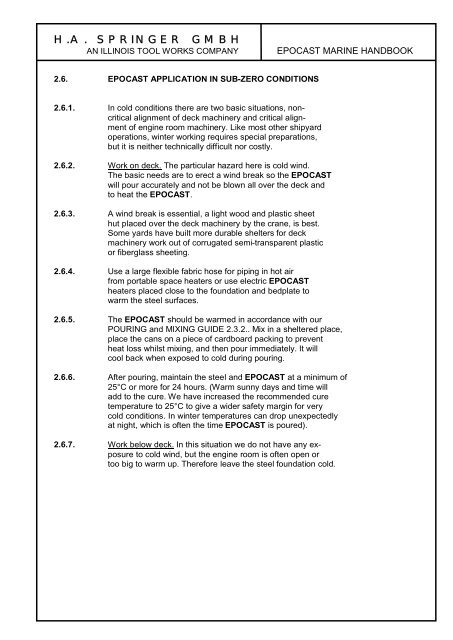 the epocast marine handbook - HA SPRINGER - marine + industrie ...