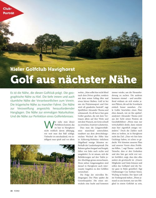 Fore - Golf im Norden. Nr.7 - Sommer 2015