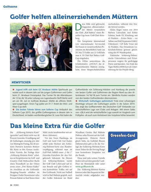 Fore - Golf im Norden. Nr.7 - Sommer 2015