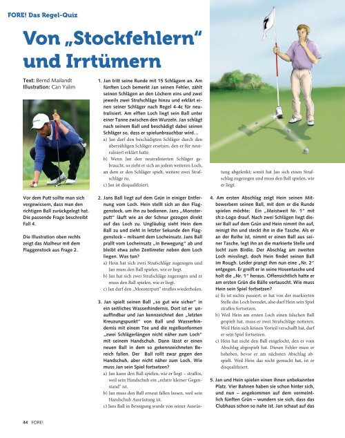 Fore - Golf im Norden. Nr.7 - Sommer 2015