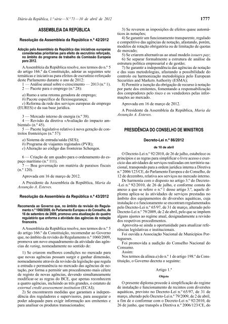 Decreto-Lei n.º 86/2012 - Diário da República Electrónico