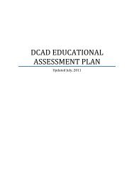 dcad educational assessment plan - Delaware College of Art and ...