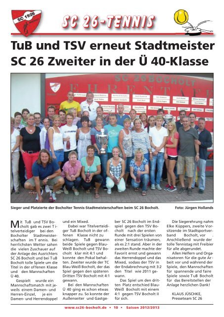 Bislich – bisweilen bissig! - SC 26 Bocholt eV