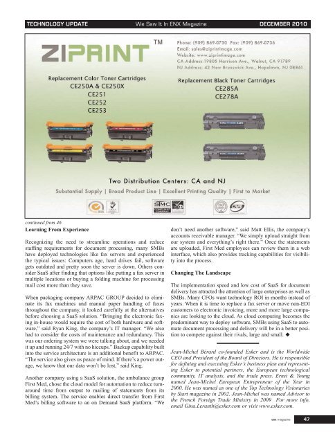 December 2010 Issue PDF - ENX Magazine