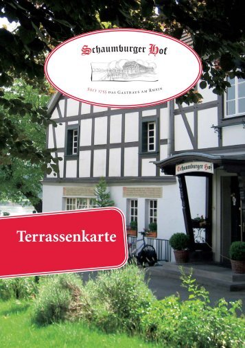 Terrassenkarte - Schaumburger Hof