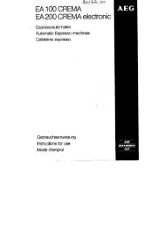 AEG EA 100 User Manual Download - Coffee Makers Catalog