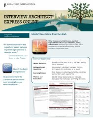 INTERVIEW ARCHITECTÂ® EXPRESS ONLINE - Lominger