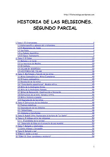 historia de las religiones.segundo parcial - Internauta Sin Pauta