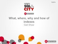 What does an index look like? - SQL in the City