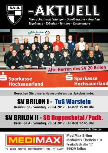 10. Ausgabe vom 29.04.2012 (PDF 5,85MB - SV 20 Brilon