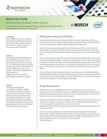 Intel & Bosch Case Study - Adtech Global