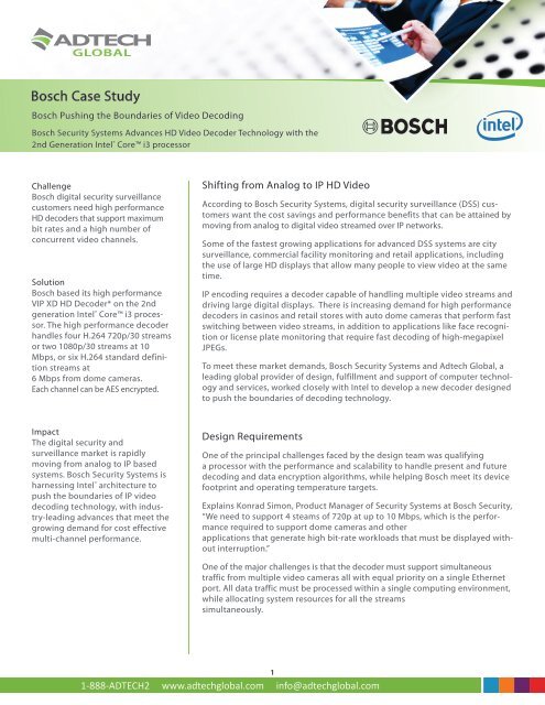 Intel & Bosch Case Study - Adtech Global